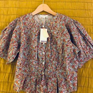NWT DOEN NETTA TOP - Red Chive, Size L